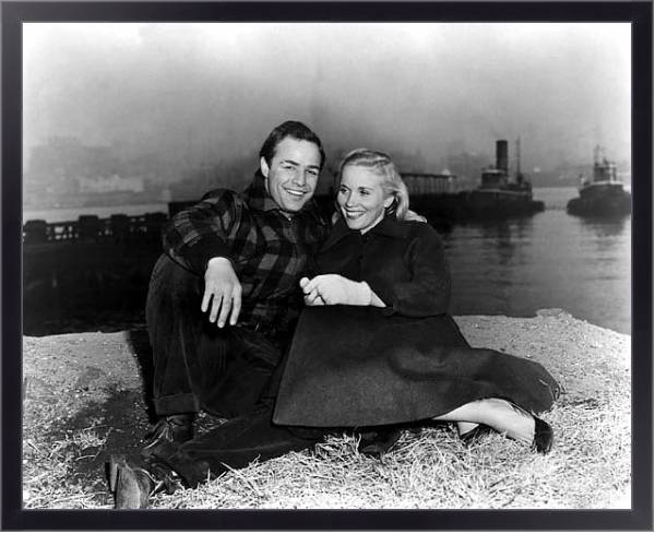 Постер Brando, Marlon (On The Waterfront) 9 с типом исполнения На холсте в раме в багетной раме 221-01