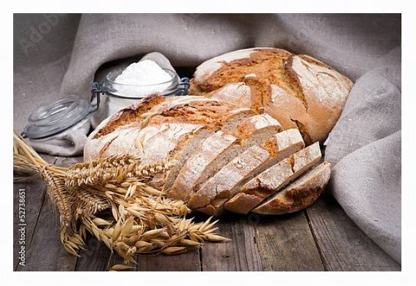 Постер Свежий хлеб 3 с типом исполнения На холсте в раме в багетной раме 221-03