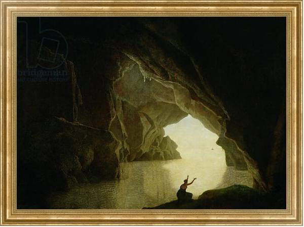 Постер A Grotto in the Gulf of Salernum, with the figure of Julia, banished from Rome, exh. 1780 с типом исполнения На холсте в раме в багетной раме NA033.1.051
