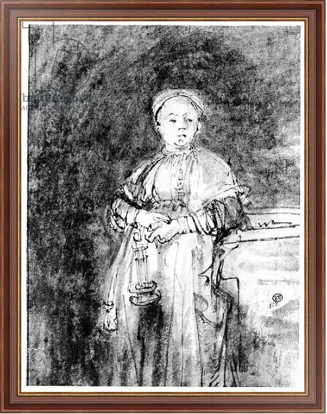 Постер Woman with a Candle, c.1631 с типом исполнения На холсте в раме в багетной раме 35-M719P-83