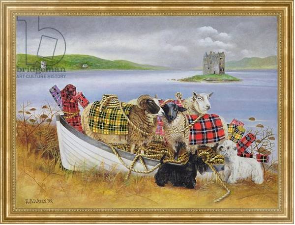 Постер Sheep with Tartan, 1999 с типом исполнения На холсте в раме в багетной раме NA033.1.051