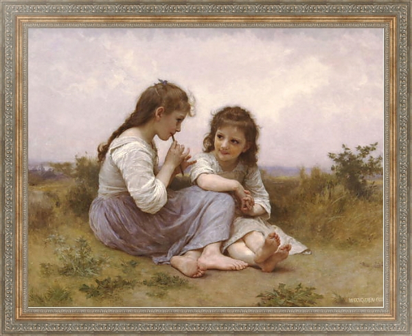 Постер Идиллия детства с типом исполнения На холсте в раме в багетной раме 484.M48.310