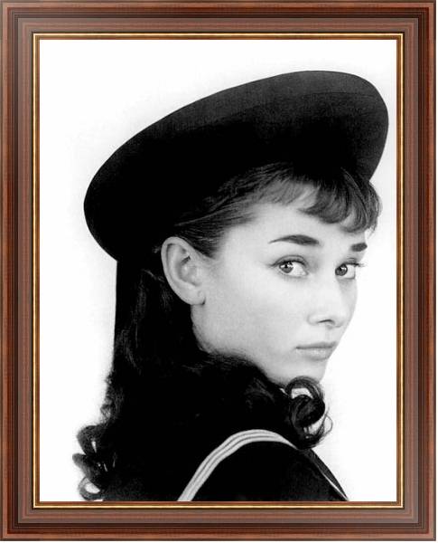 Постер Hepburn, Audrey 74 с типом исполнения На холсте в раме в багетной раме 35-M719P-83