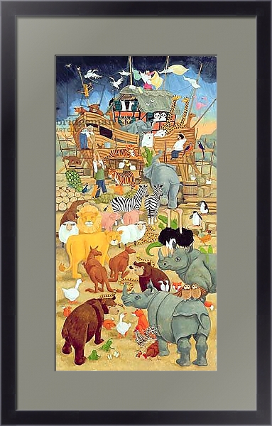 Постер Building Noah's ark с типом исполнения Под стеклом в багетной раме 221-01