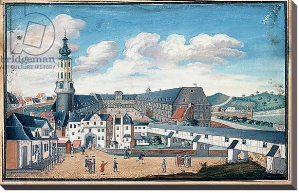 Постер View of Weimar with the Castle of Wilhelmsburg с типом исполнения На холсте без рамы