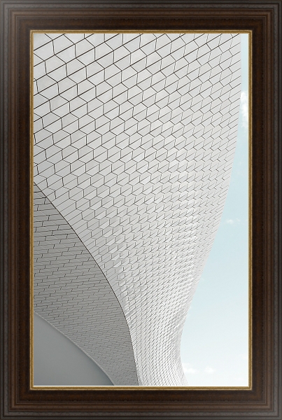 Постер Плавные изгибы современной архитектуры с типом исполнения На холсте в раме в багетной раме 1.023.151
