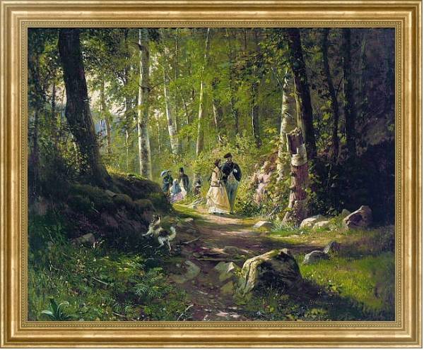 Постер Прогулки в лесу с типом исполнения На холсте в раме в багетной раме NA033.1.051