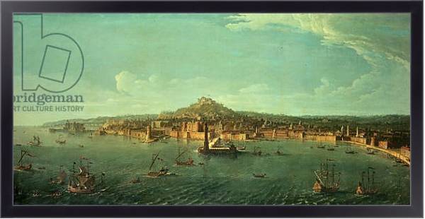 Постер A View of Naples, 17th century с типом исполнения На холсте в раме в багетной раме 221-01