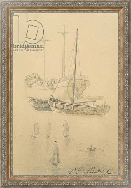 Постер Ships с типом исполнения На холсте в раме в багетной раме 484.M48.310
