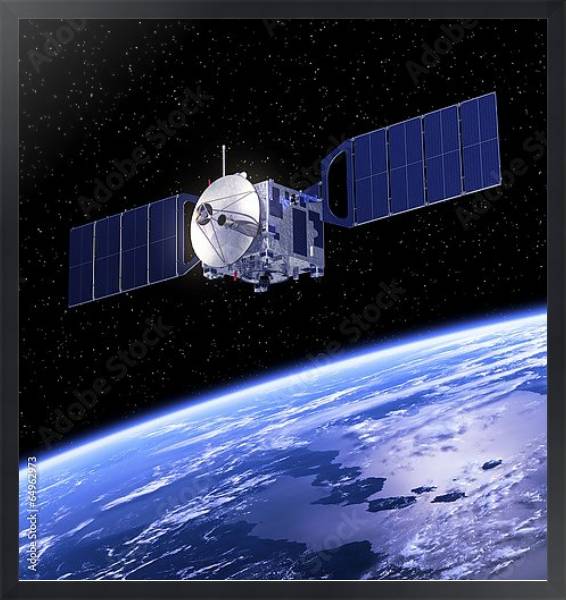 Постер Спутник на орбите с типом исполнения На холсте в раме в багетной раме 1727.8010