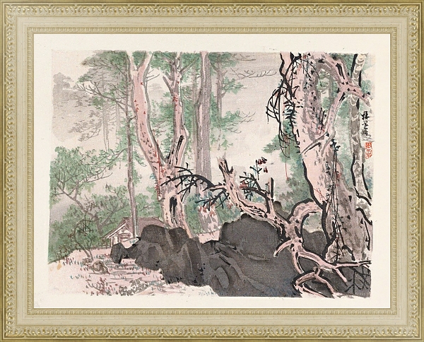 Постер Heian meishō, Pl.07 с типом исполнения Акварель в раме в багетной раме 484.M48.725
