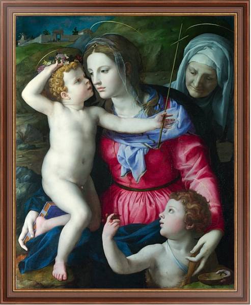 Постер Мадонна с младенцем и Святыми 4 с типом исполнения На холсте в раме в багетной раме 35-M719P-83