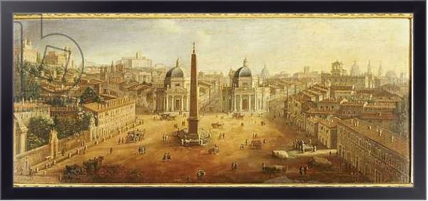 Постер Piazza del Popolo, Rome с типом исполнения На холсте в раме в багетной раме 221-01