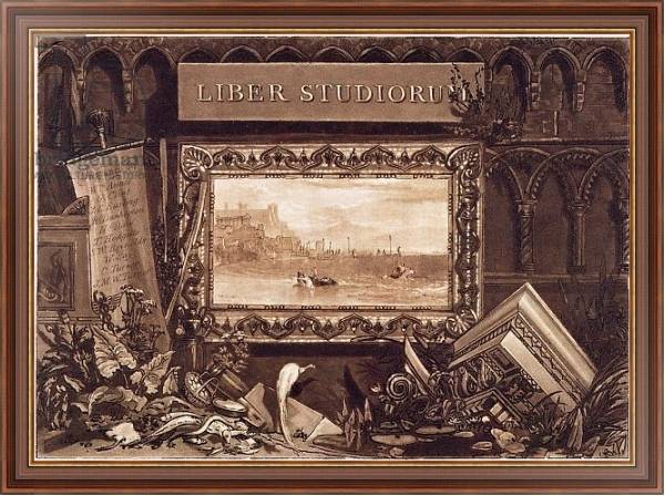 Постер Frontispiece to 'Liber Studiorum', engraved by J. C. Easling 1812 с типом исполнения На холсте в раме в багетной раме 35-M719P-83