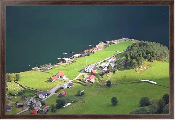 Постер Норвегия. Нэройфьорд с типом исполнения На холсте в раме в багетной раме 221-02