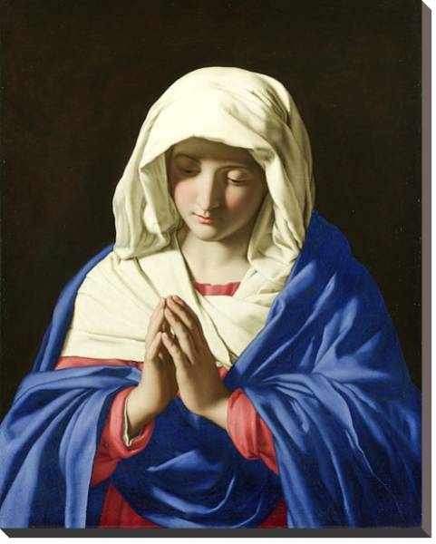 Постер Дева Мария в молитве с типом исполнения На холсте без рамы