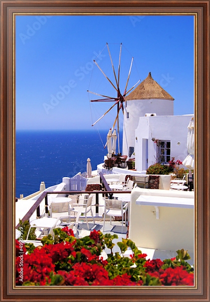 Постер Греция, Санторини 11 с типом исполнения На холсте в раме в багетной раме 35-M719P-83