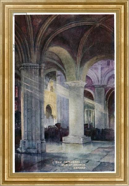 Постер The Cathedral, Christ Church с типом исполнения На холсте в раме в багетной раме NA033.1.051