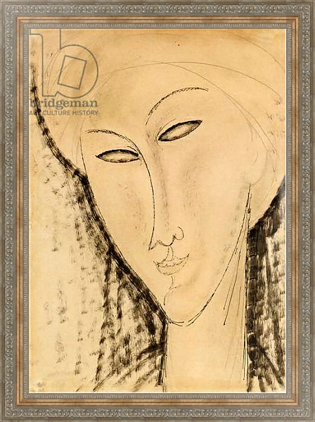 Постер Head of a Woman 1 с типом исполнения На холсте в раме в багетной раме 484.M48.310