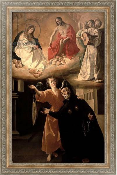 Постер The Vision of St. Alphonsus Rodriguez с типом исполнения На холсте в раме в багетной раме 484.M48.310
