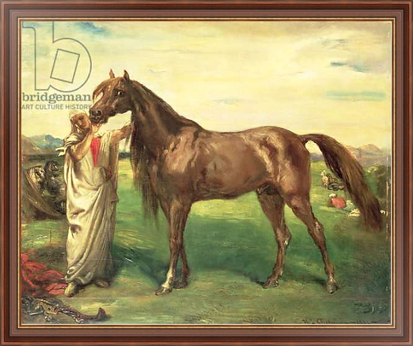 Постер Hadji, an Arabian Stallion, 1853 с типом исполнения На холсте в раме в багетной раме 35-M719P-83