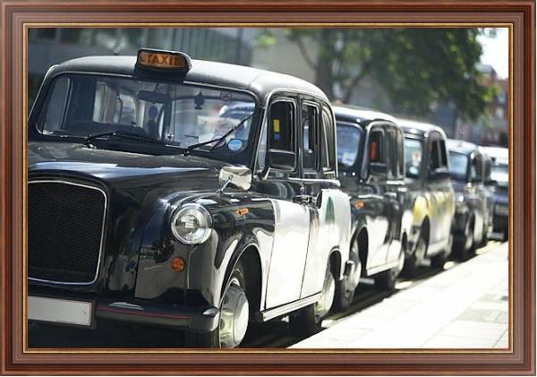 Постер Лондон. Такси с типом исполнения На холсте в раме в багетной раме 35-M719P-83
