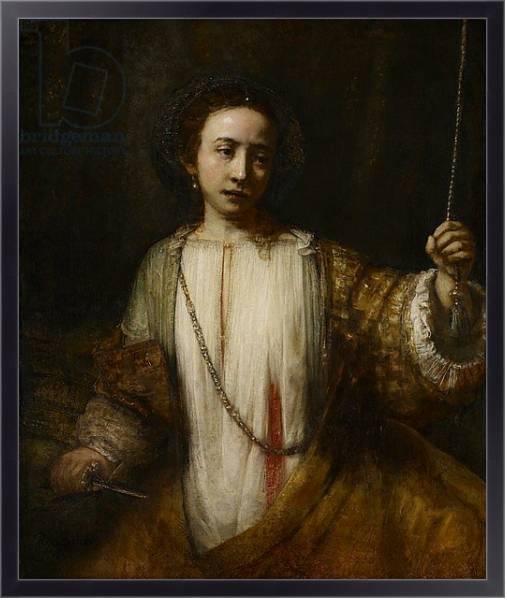 Постер Lucretia, 1666 с типом исполнения На холсте в раме в багетной раме 221-01