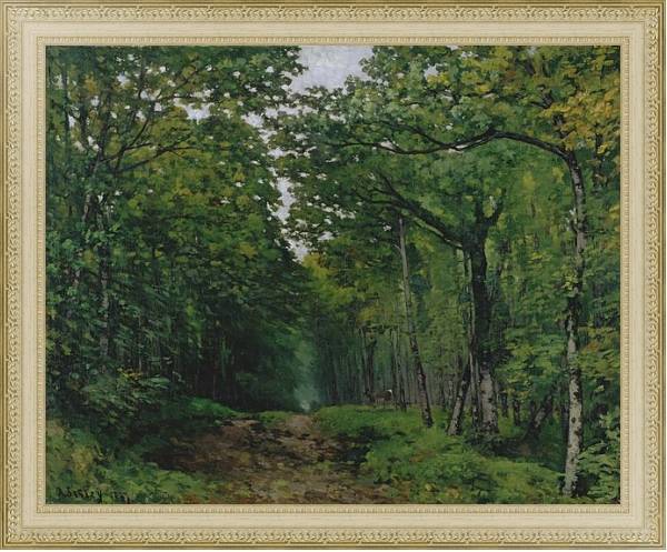 Постер The Avenue of Chestnut Trees at La Celle-Saint-Cloud, 1867 с типом исполнения На холсте в раме в багетной раме 484.M48.725