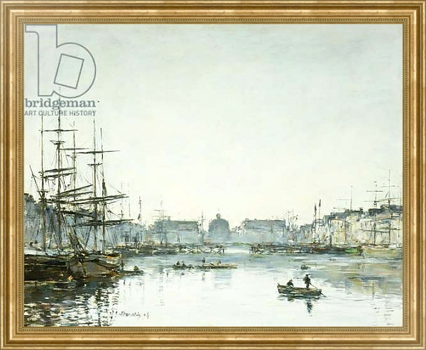 Постер Le Havre, Le Bassin du Commerce, 1894 с типом исполнения На холсте в раме в багетной раме NA033.1.051