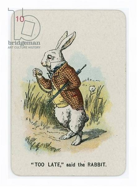 Постер Too Late, said the Rabbit с типом исполнения На холсте в раме в багетной раме 221-03