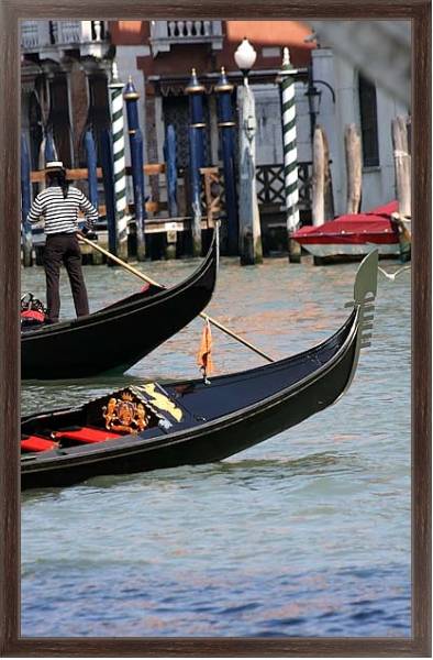 Постер Гондолы. Венеция 11 с типом исполнения На холсте в раме в багетной раме 221-02