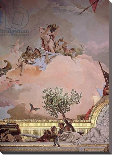 Постер The Glory of Spain IV, from the Ceiling of the Throne Room, 1764 с типом исполнения На холсте без рамы