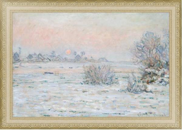 Постер Зимнее солнце, Лавакорт с типом исполнения На холсте в раме в багетной раме 484.M48.725