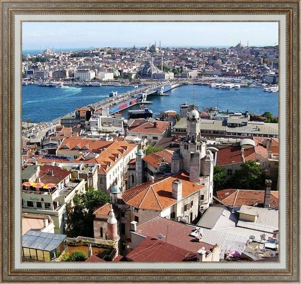 Постер Турция. Стамбул с типом исполнения На холсте в раме в багетной раме 595.M52.330