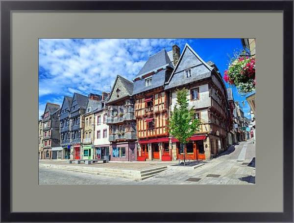 Постер Франция, Бретань. Historical city center of Lannion с типом исполнения Под стеклом в багетной раме 221-01