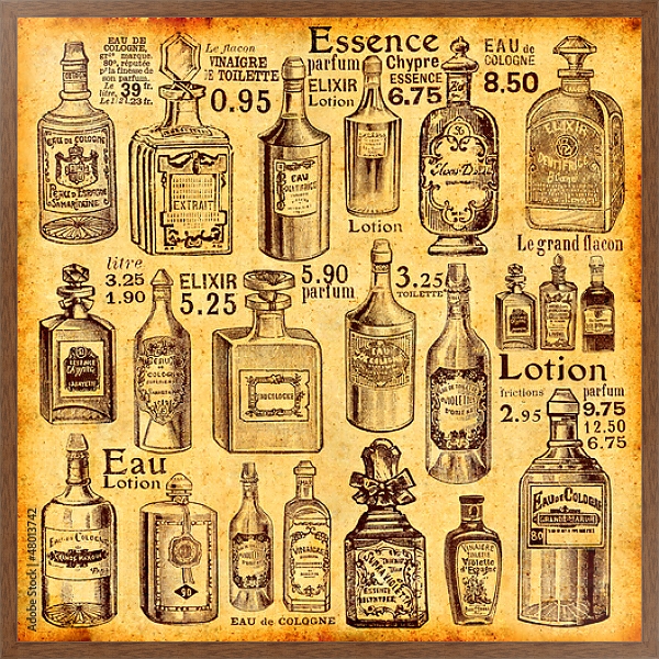 Постер Flacons et Parfums с типом исполнения На холсте в раме в багетной раме 1727.4310