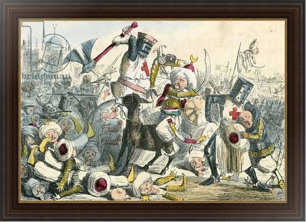 Постер Terrific combat between Richard Coeur de Lion and Saladin с типом исполнения На холсте в раме в багетной раме 1.023.151