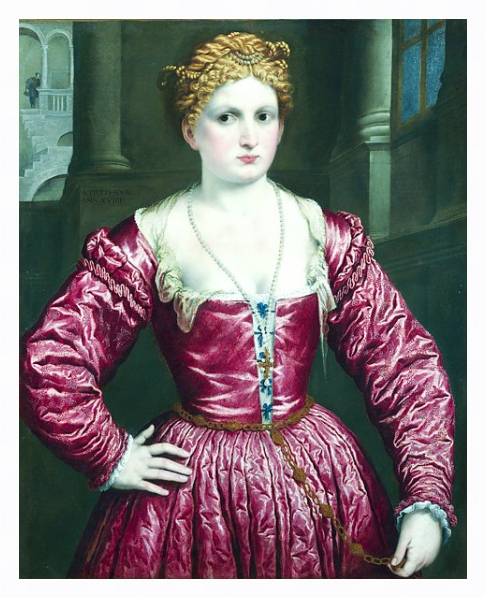 Постер Портрет молодой женщины 11 с типом исполнения На холсте в раме в багетной раме 221-03