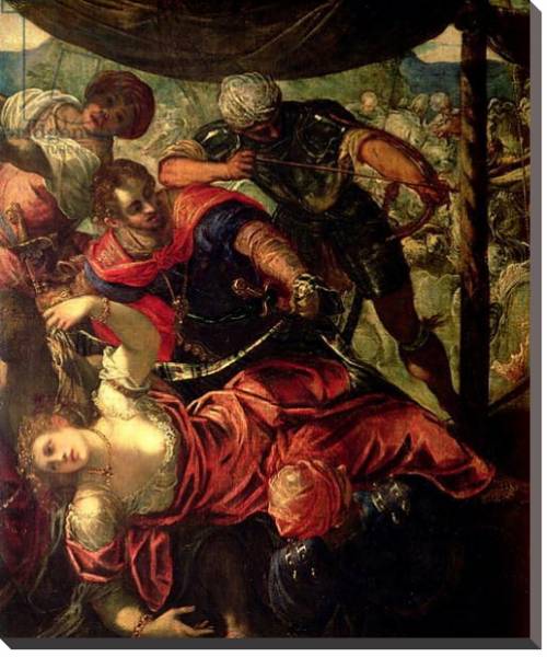 Постер Battle between Turks and Christians, c.1588/89 с типом исполнения На холсте без рамы