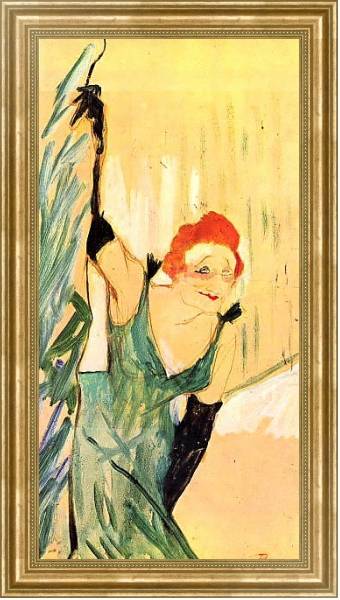 Постер Иветт Гильбер кланяется публике с типом исполнения На холсте в раме в багетной раме NA033.1.051