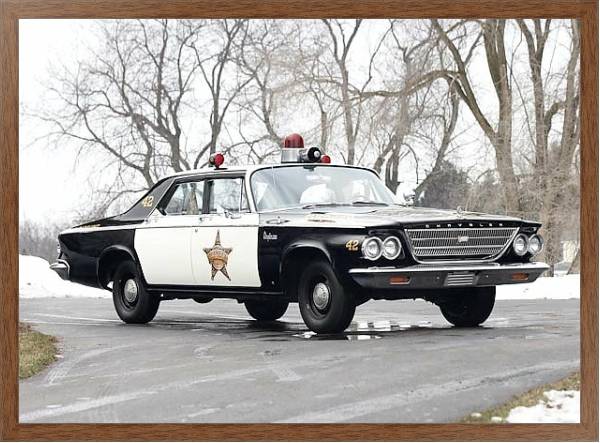 Постер Chrysler Newport Police Cruiser '1963 с типом исполнения На холсте в раме в багетной раме 1727.4310