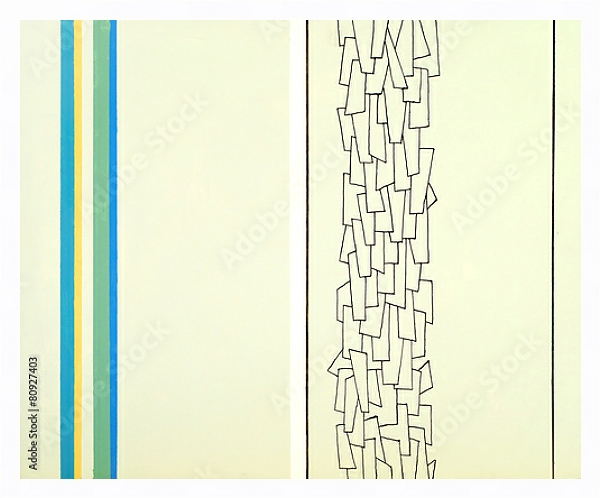 Постер Абстрактная картина #57 1 с типом исполнения На холсте в раме в багетной раме 221-03