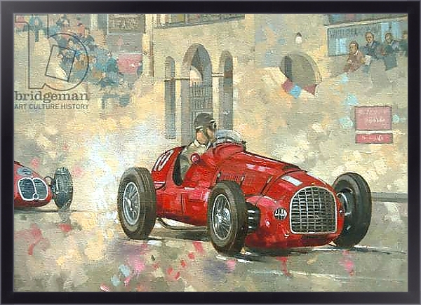 Постер Whitehead's Ferrari passing the pavillion, Jersey с типом исполнения На холсте в раме в багетной раме 221-01