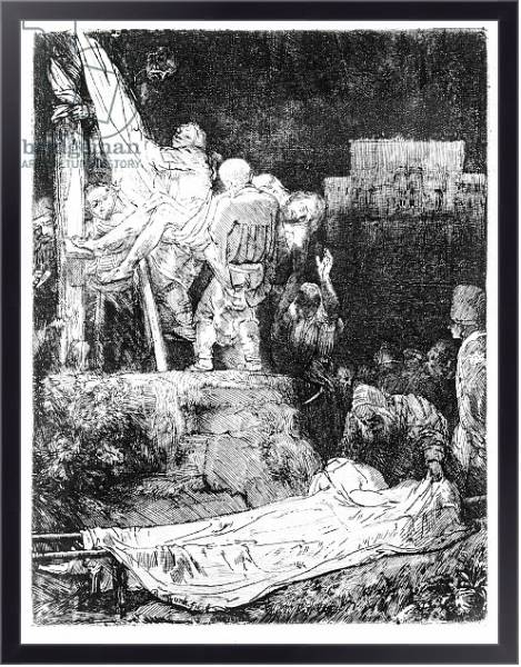 Постер The Descent from the Cross, 1654 с типом исполнения На холсте в раме в багетной раме 221-01