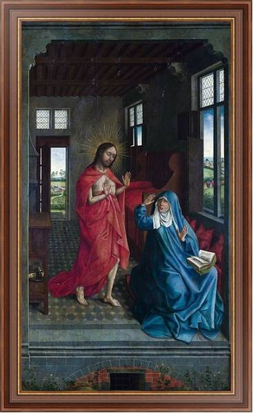 Постер Христос, появляющийся перед Девой Марией 2 с типом исполнения На холсте в раме в багетной раме 35-M719P-83