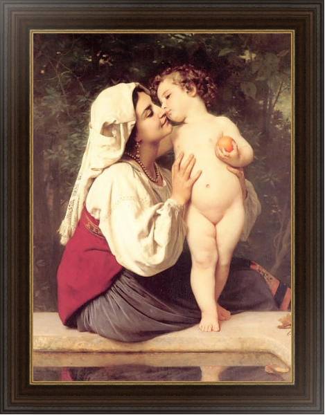 Постер Поцелуй с типом исполнения На холсте в раме в багетной раме 1.023.151