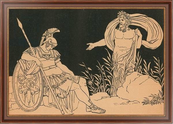 Постер Aeneas and Tiber с типом исполнения На холсте в раме в багетной раме 35-M719P-83