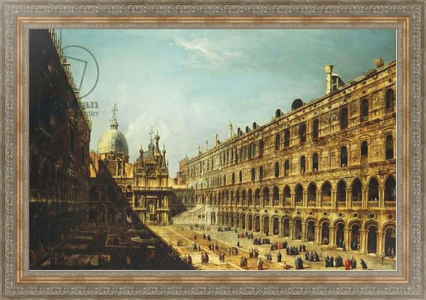 Постер The Courtyard of the Doge's Palace, Venice, с типом исполнения На холсте в раме в багетной раме 484.M48.310