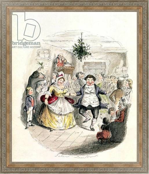 Постер Mr Fezziwig's Ball, from 'A Christmas Carol' by Charles Dickens 1843 с типом исполнения На холсте в раме в багетной раме 484.M48.310
