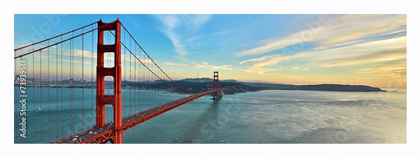 Постер США, Сан-Франциско. Golden Gate Bridge с типом исполнения На холсте в раме в багетной раме 221-03